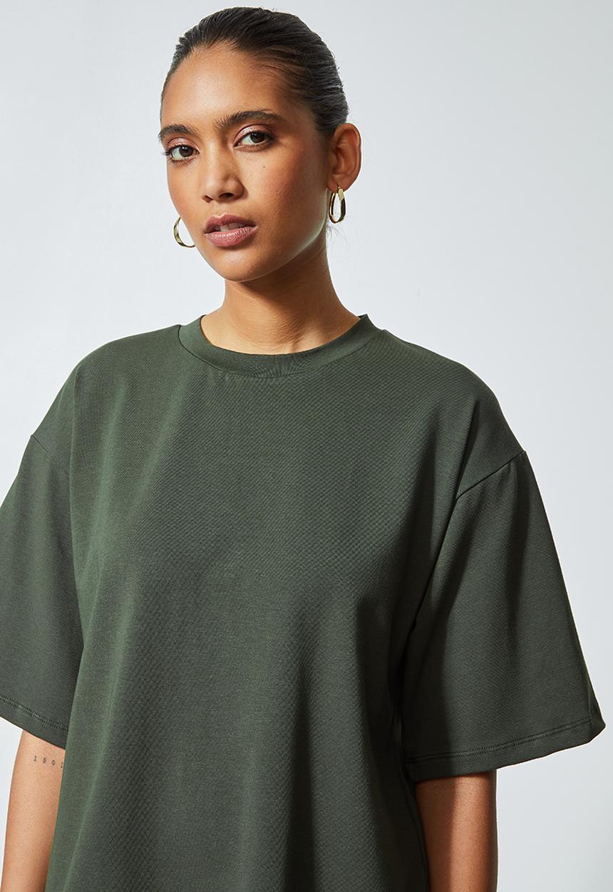 Superbalist - Longline T-shirt - fatigue