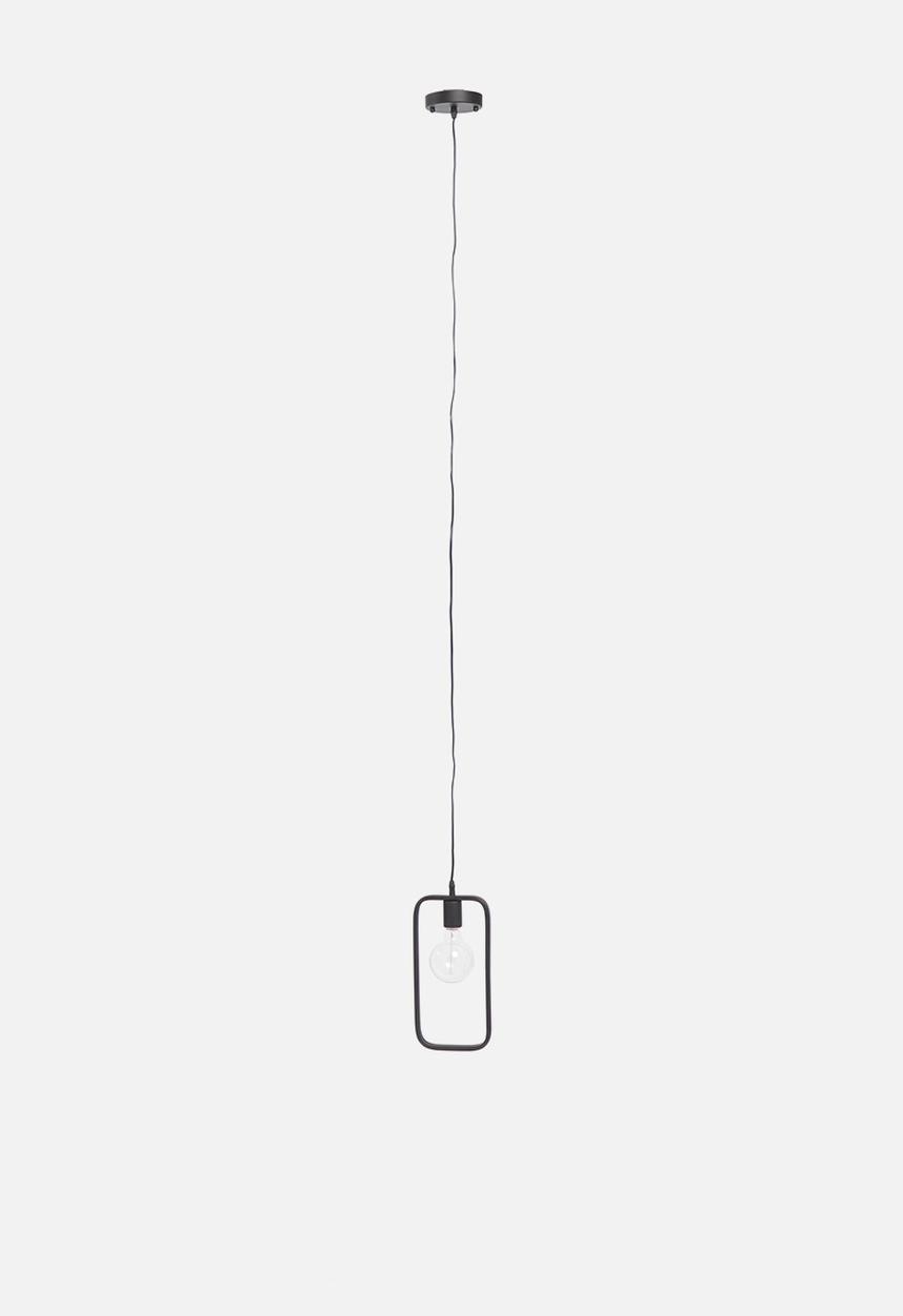 Sixth Floor - Radius rectangle pendant - black