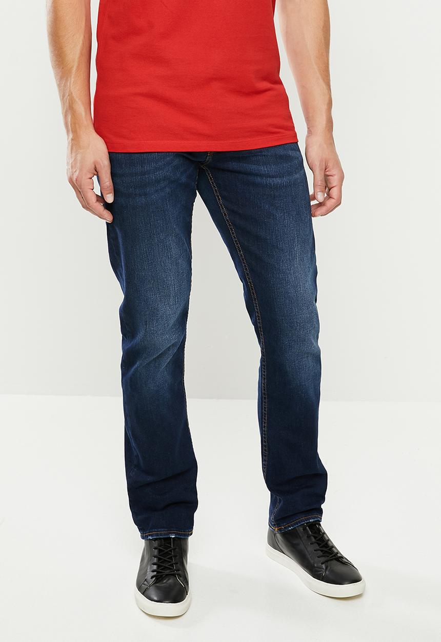 GUESS - Dark wash slim straight - mid blue