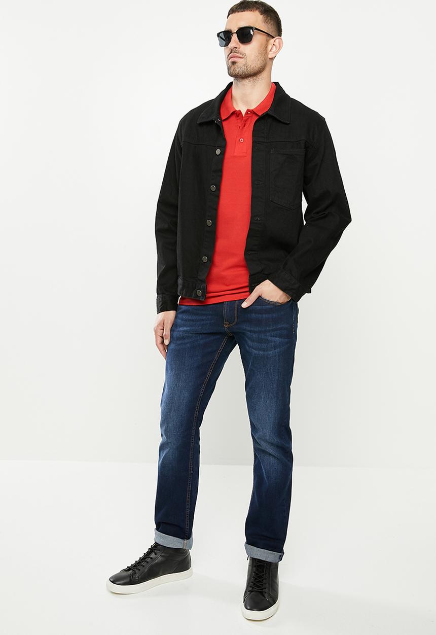 GUESS - Dark wash slim straight - mid blue