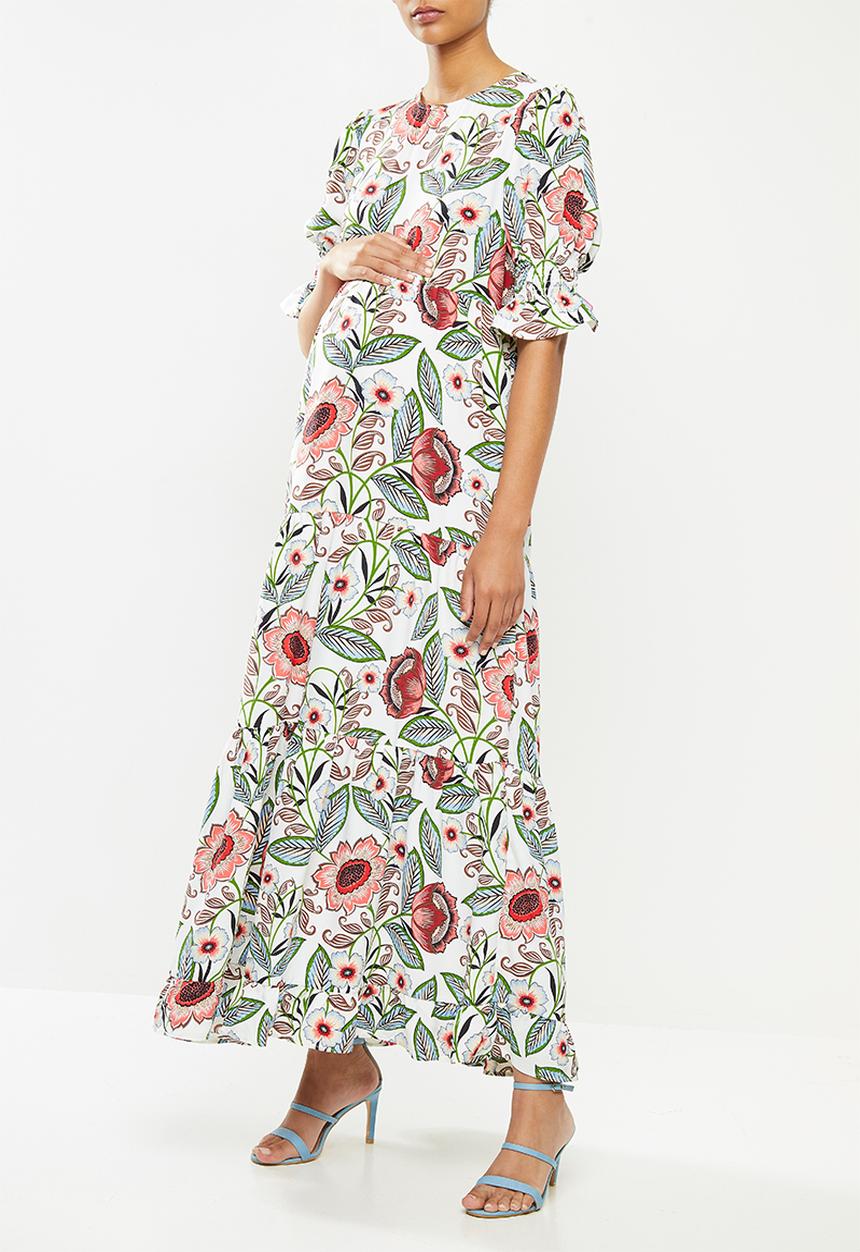 Glamorous - Maternity Floral midi- multi 