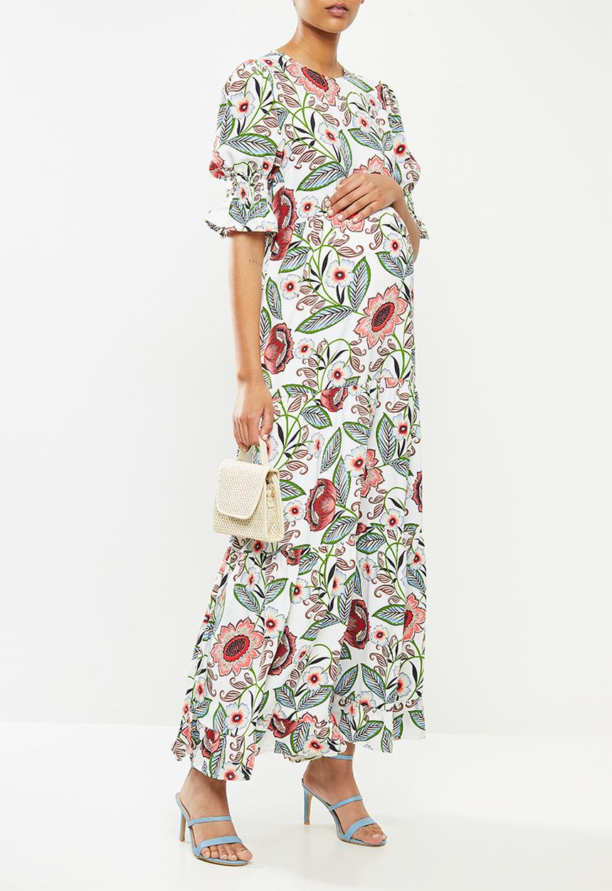 Glamorous - Maternity Floral midi- multi 
