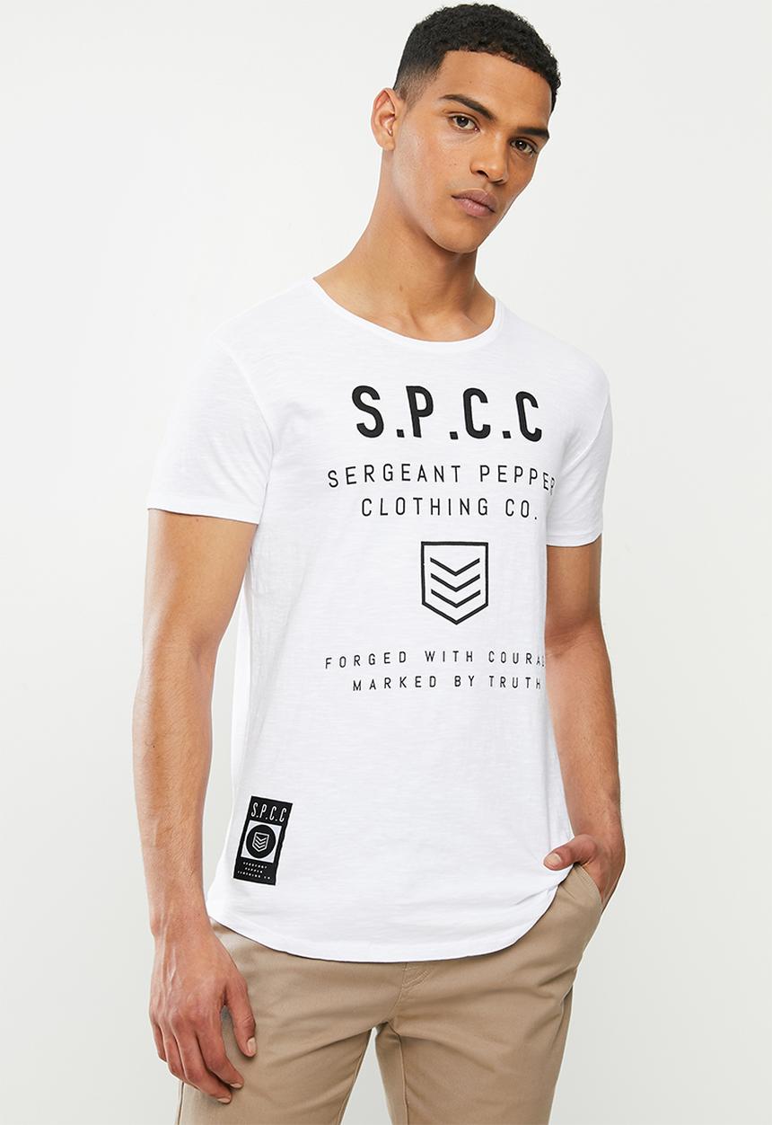 S.P.C.C - Kennett premium scooped hem t-shirt - optical white