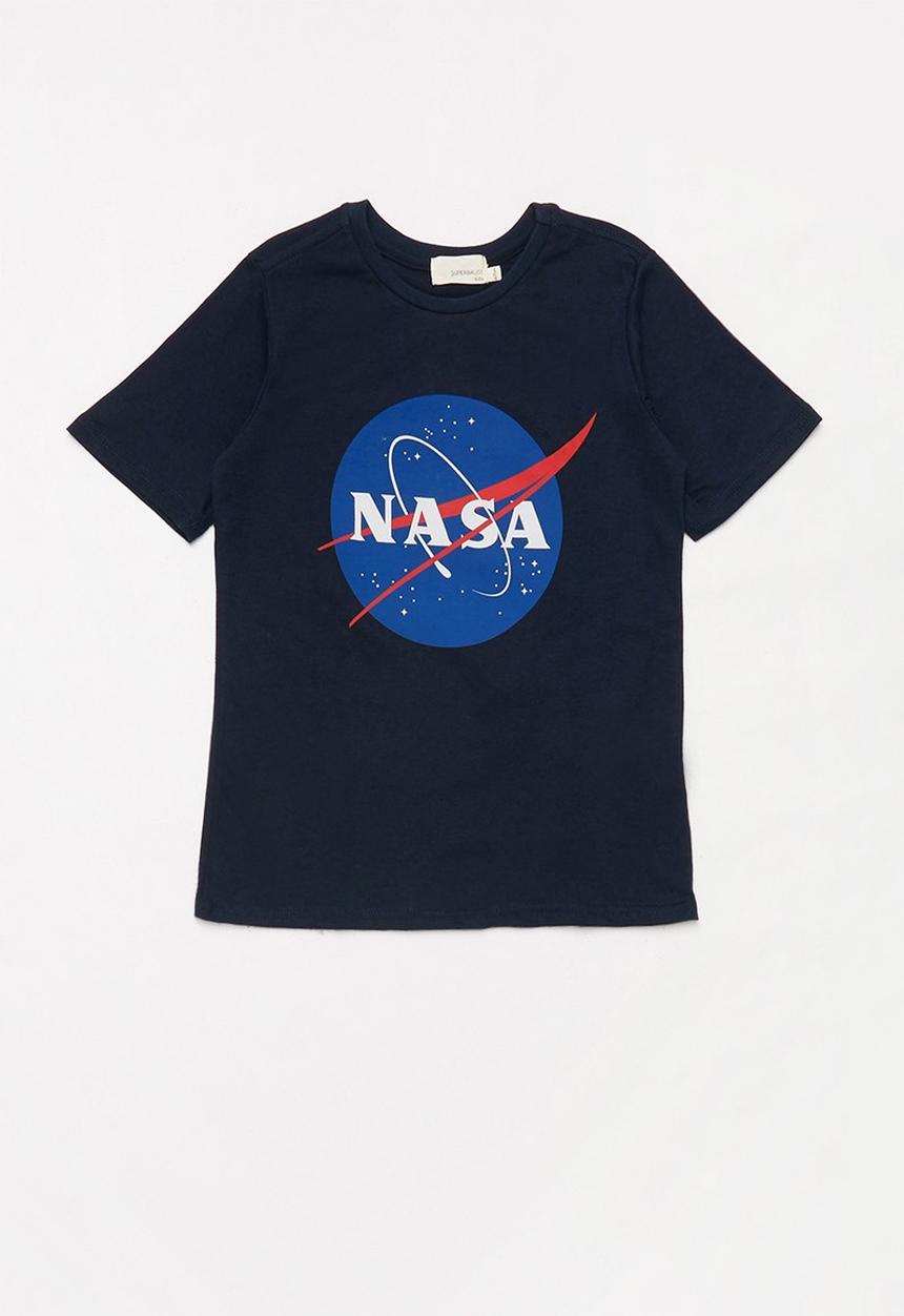 Superbalist - Teen boys nasa printed logo tee - navy