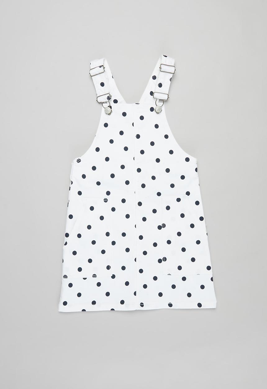 Name It - Batinna all over print bibskirt - white & black 