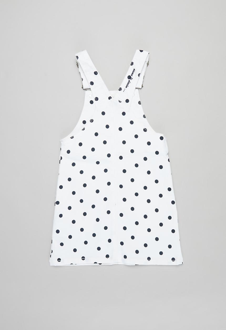 Name It - Batinna all over print bibskirt - white & black 