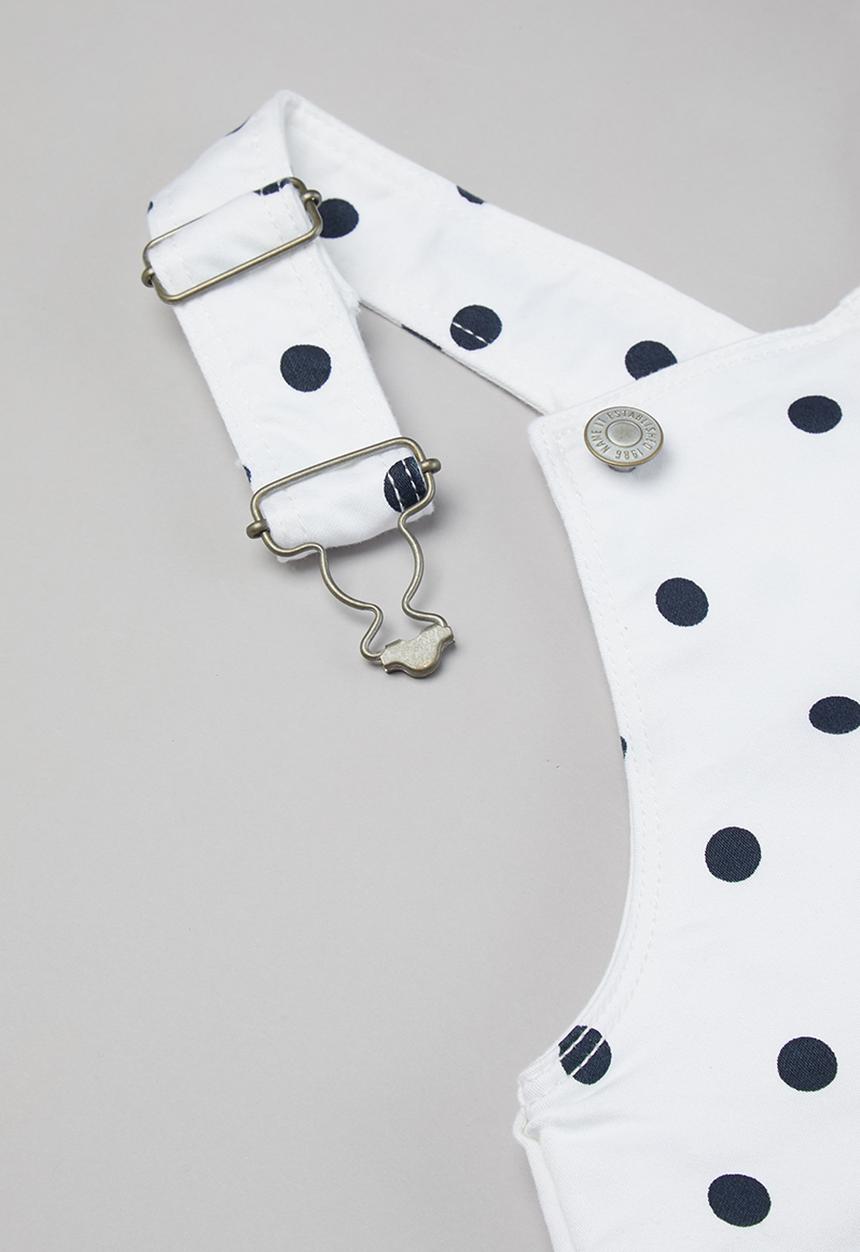 Name It - Batinna all over print bibskirt - white & black 