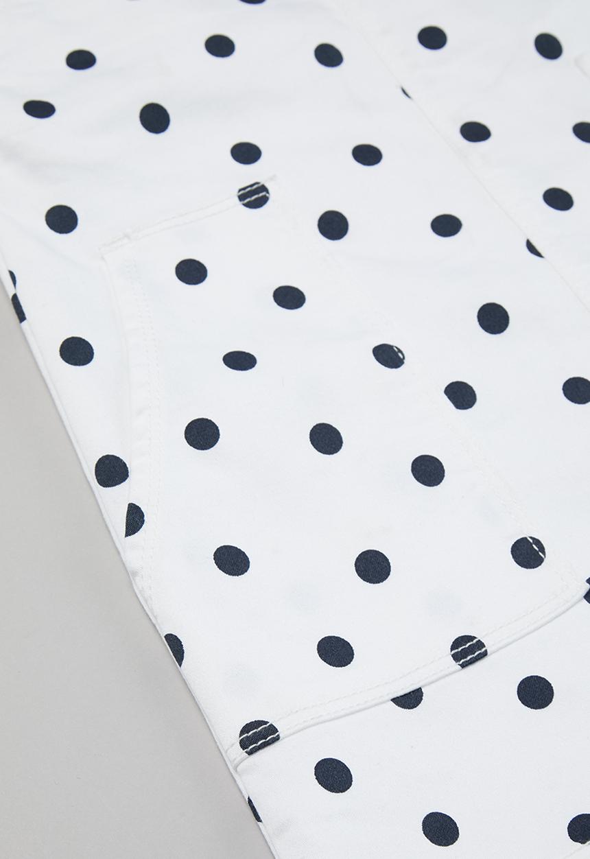 Name It - Batinna all over print bibskirt - white & black 