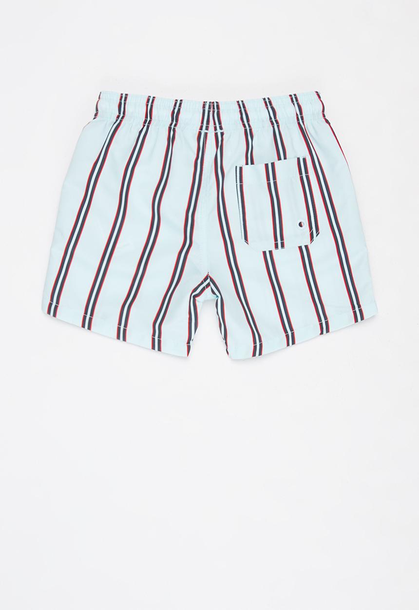 Cotton On - Bailey board short - vertical stripe & frosty blue
