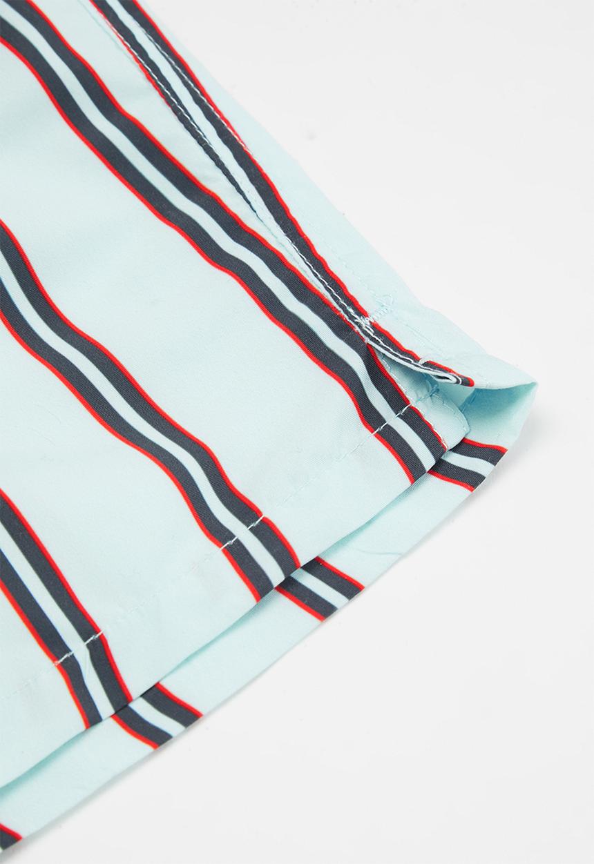 Cotton On - Bailey board short - vertical stripe & frosty blue
