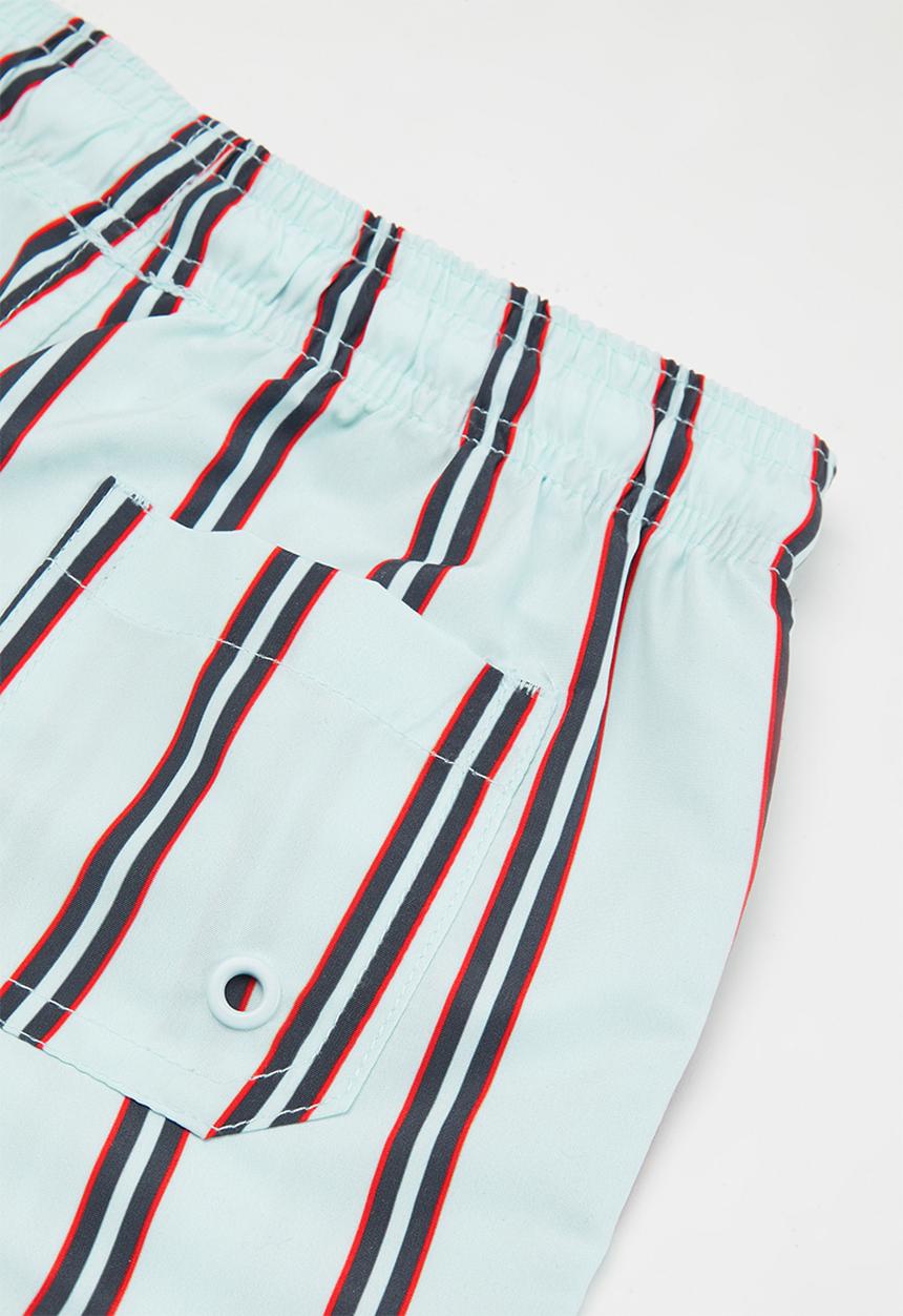 Cotton On - Bailey board short - vertical stripe & frosty blue
