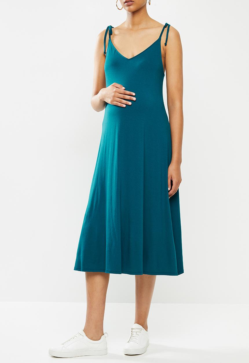 Superbalist - Maternity Knit tie strappy swing midi - green