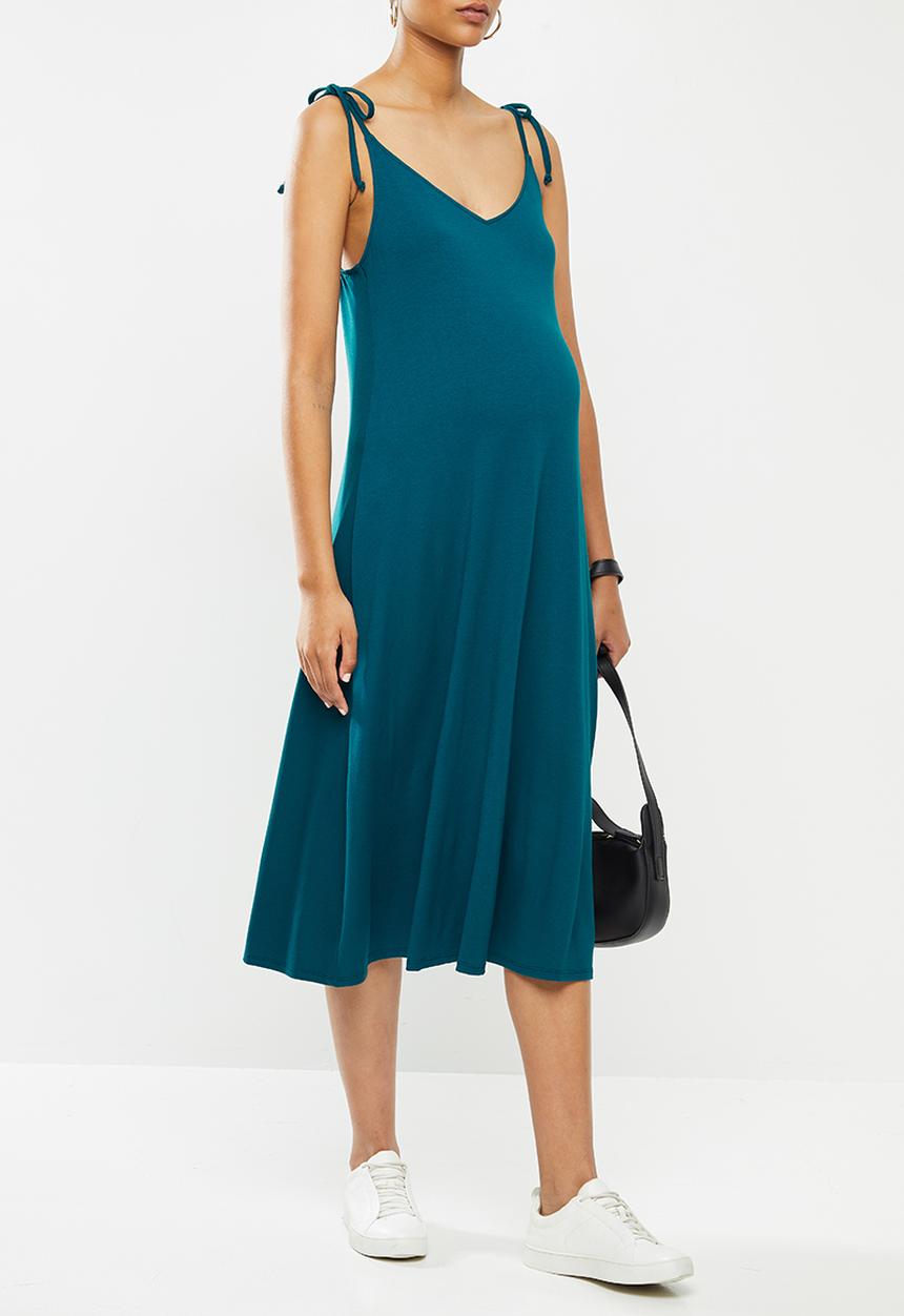 Superbalist - Maternity Knit tie strappy swing midi - green
