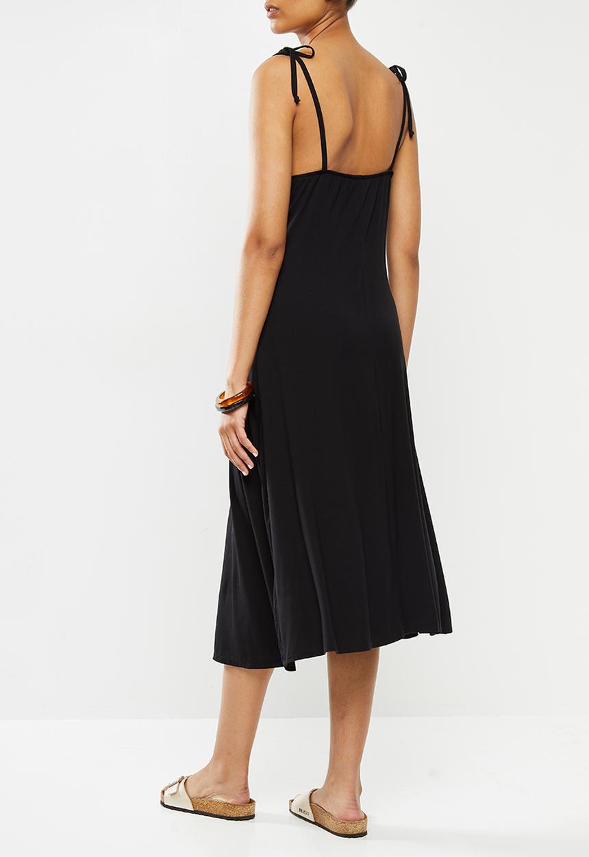 Superbalist - Maternity Knit tie strappy swing midi - black