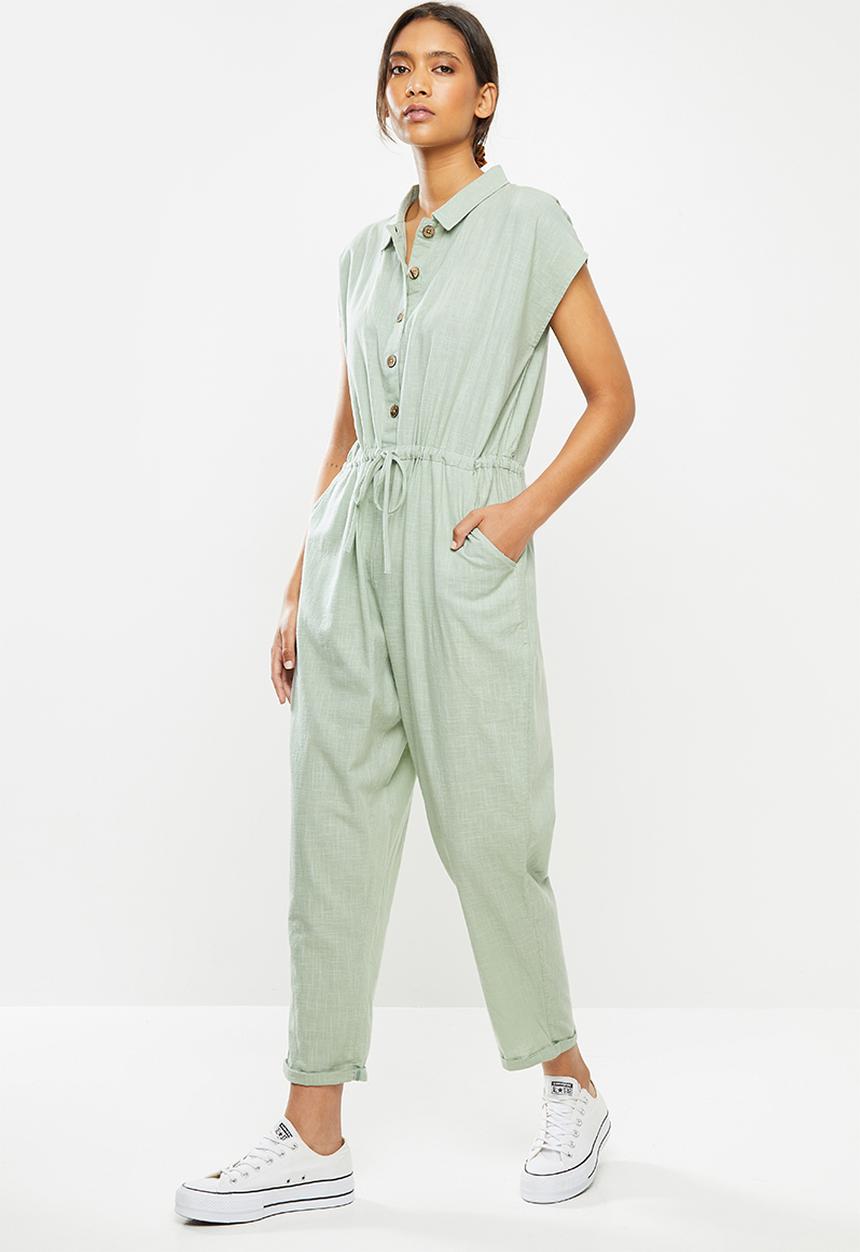 Cotton On - Woven jasmine utility jumpsuit - green
