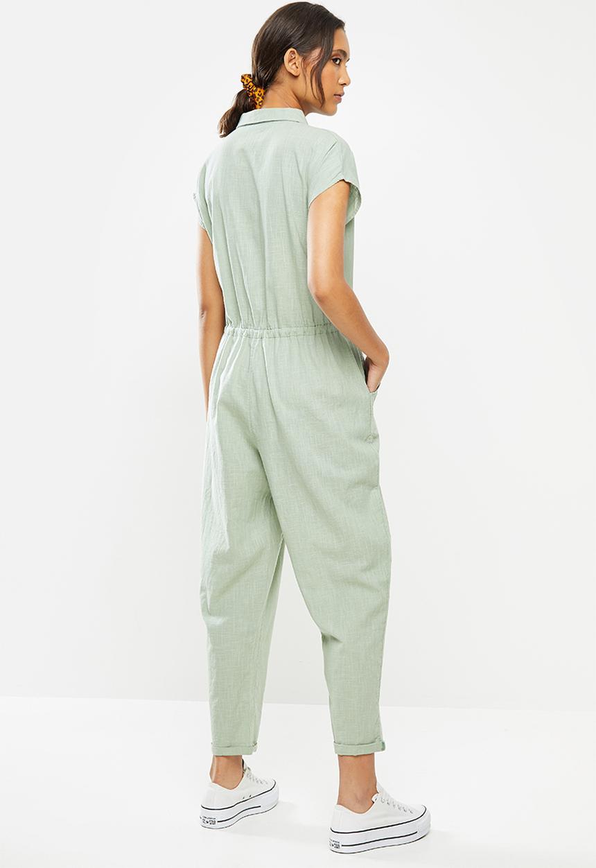 Cotton On - Woven jasmine utility jumpsuit - green