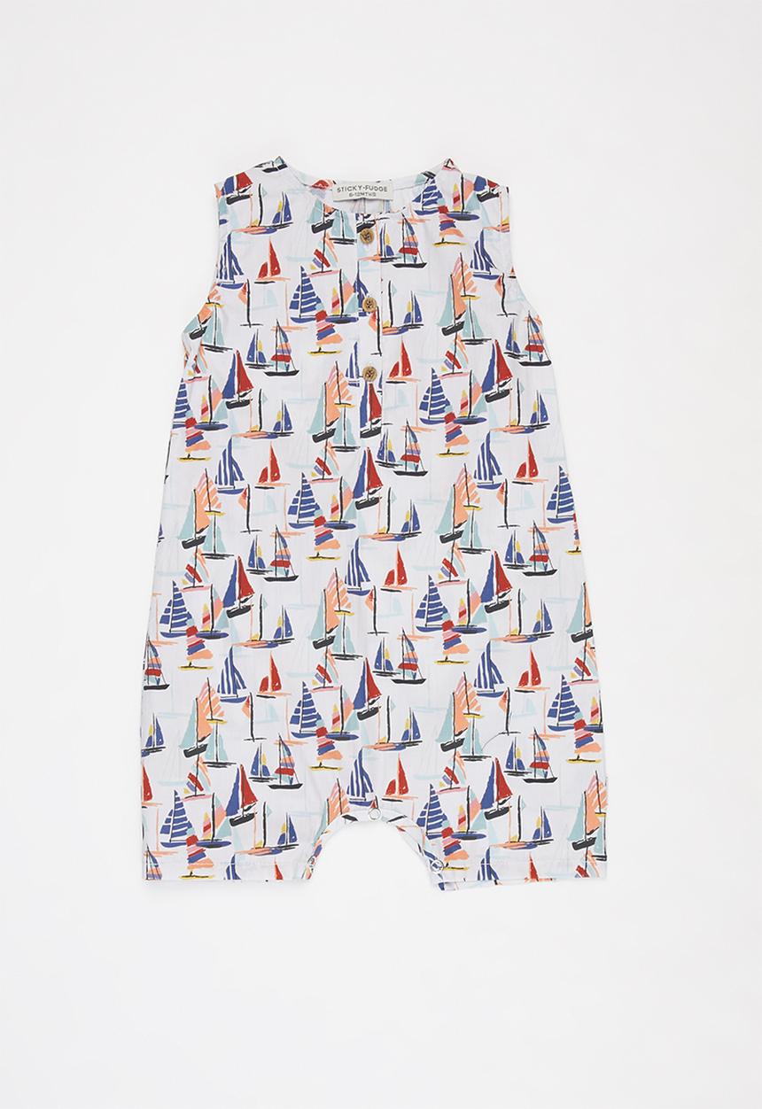 Sticky Fudge - Boats romper - multi