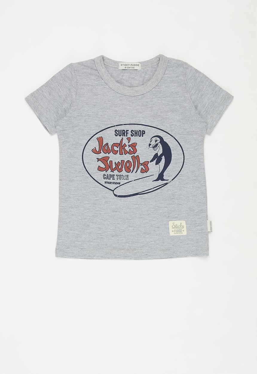 Sticky Fudge - Jack swell's tee - grey