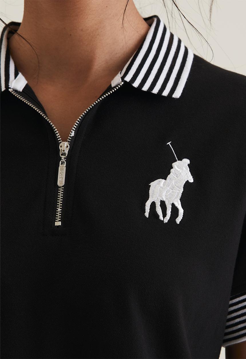 POLO - Musa short sleeve big pony stretch golfer - black