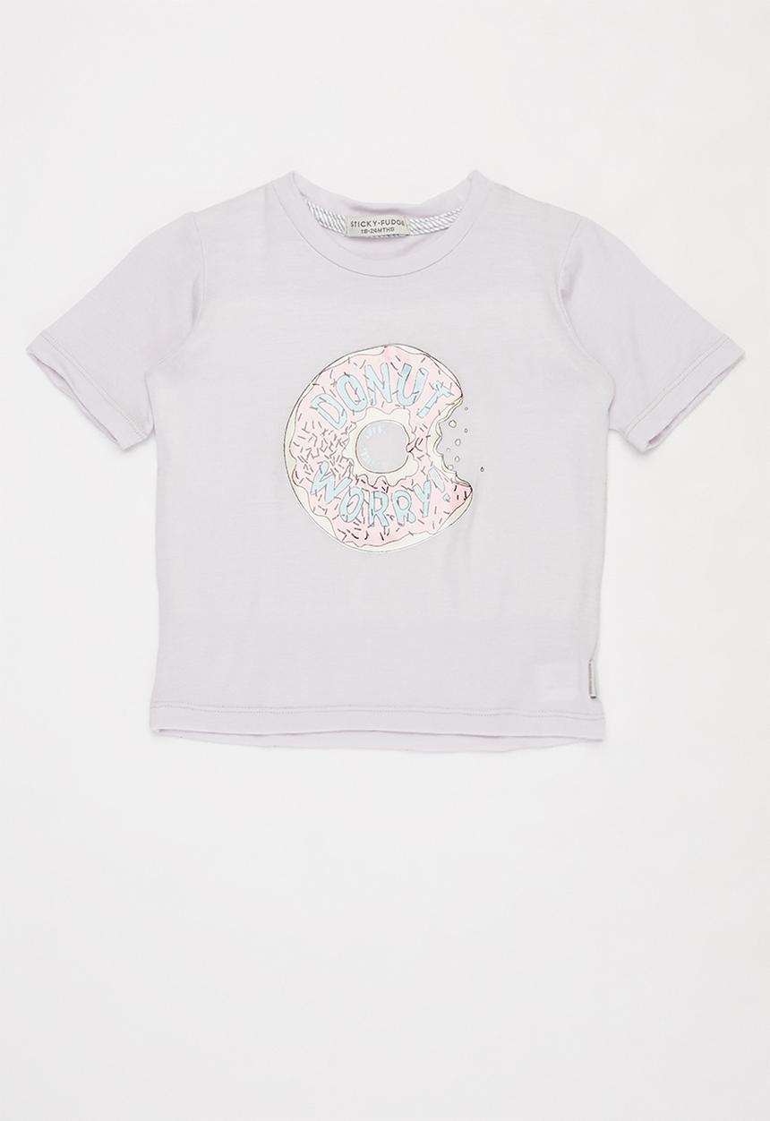 Sticky Fudge - Donut worry tee - lilac