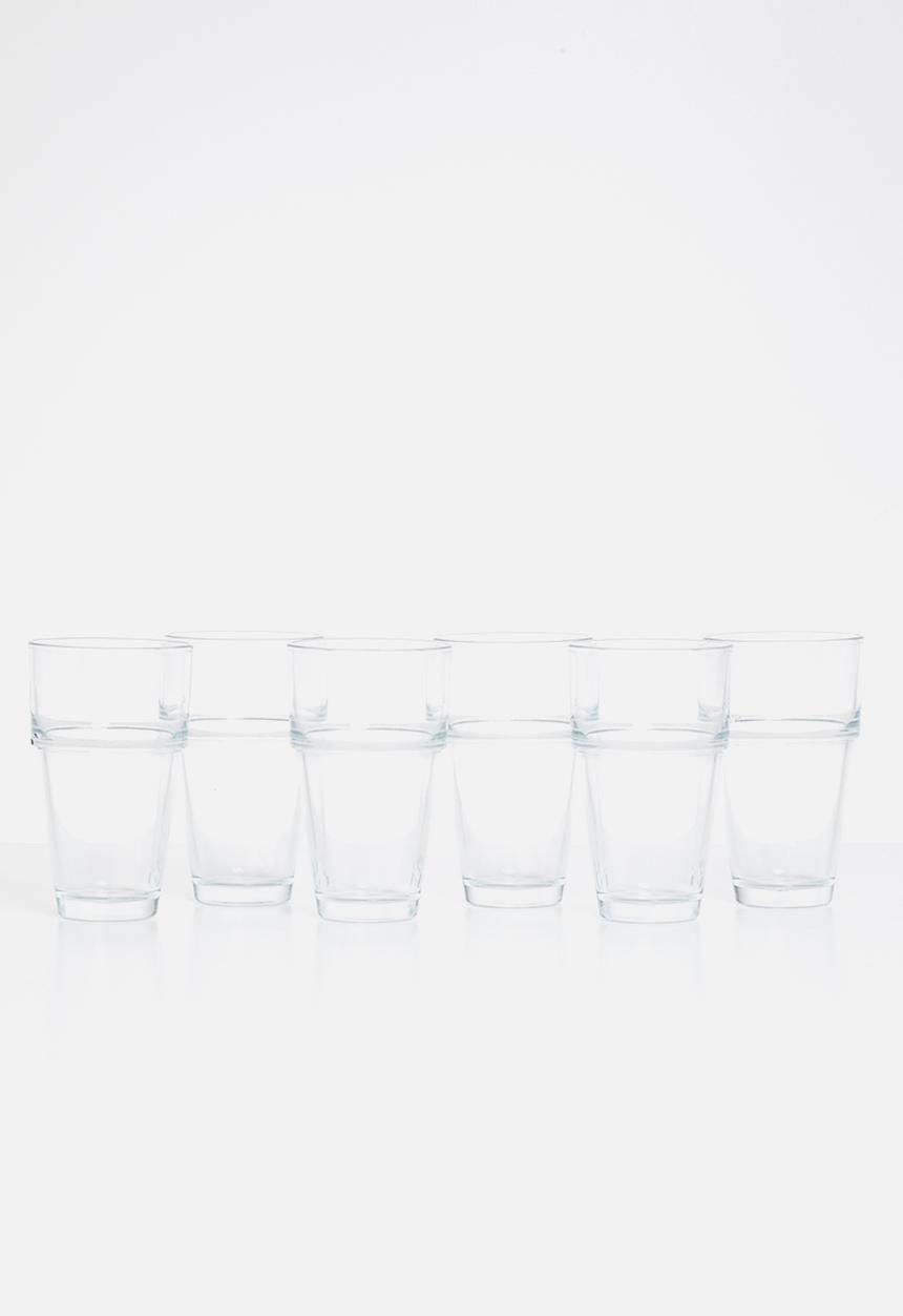 Excellent Houseware - Tapered drinking glass set of 6