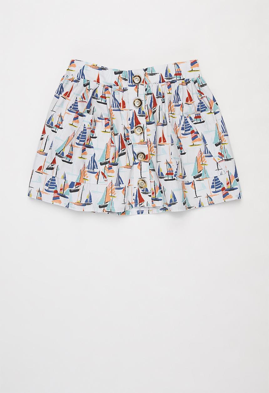 Sticky Fudge - Girls button skirt - multi