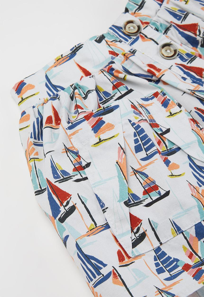 Sticky Fudge - Girls button skirt - multi