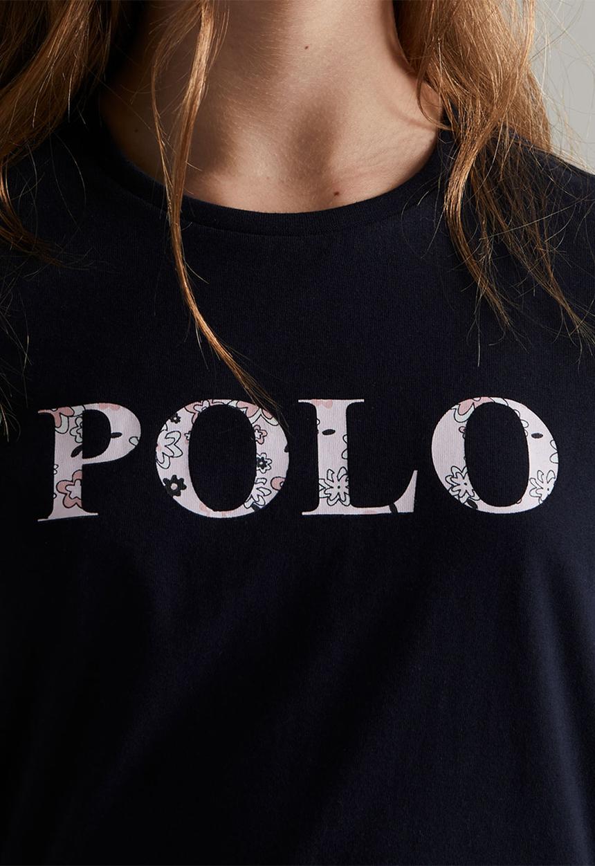 POLO - Girls Roxanne printed short sleeve tee - navy
