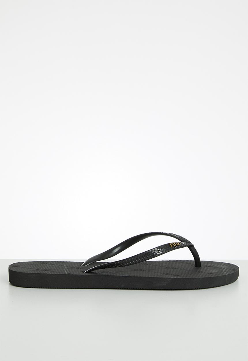 POLO - Belle tonal monogram flip flop - black