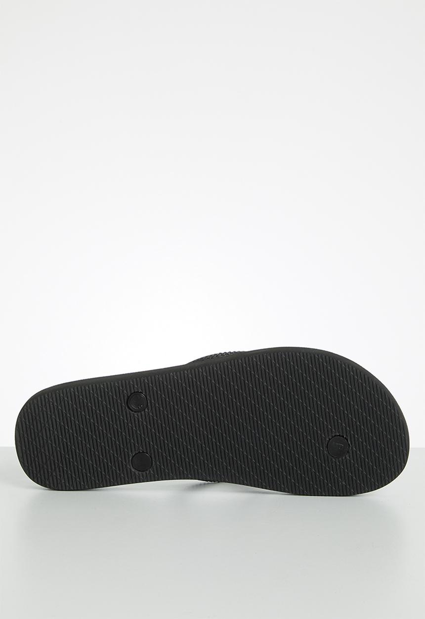 POLO - Belle tonal monogram flip flop - black