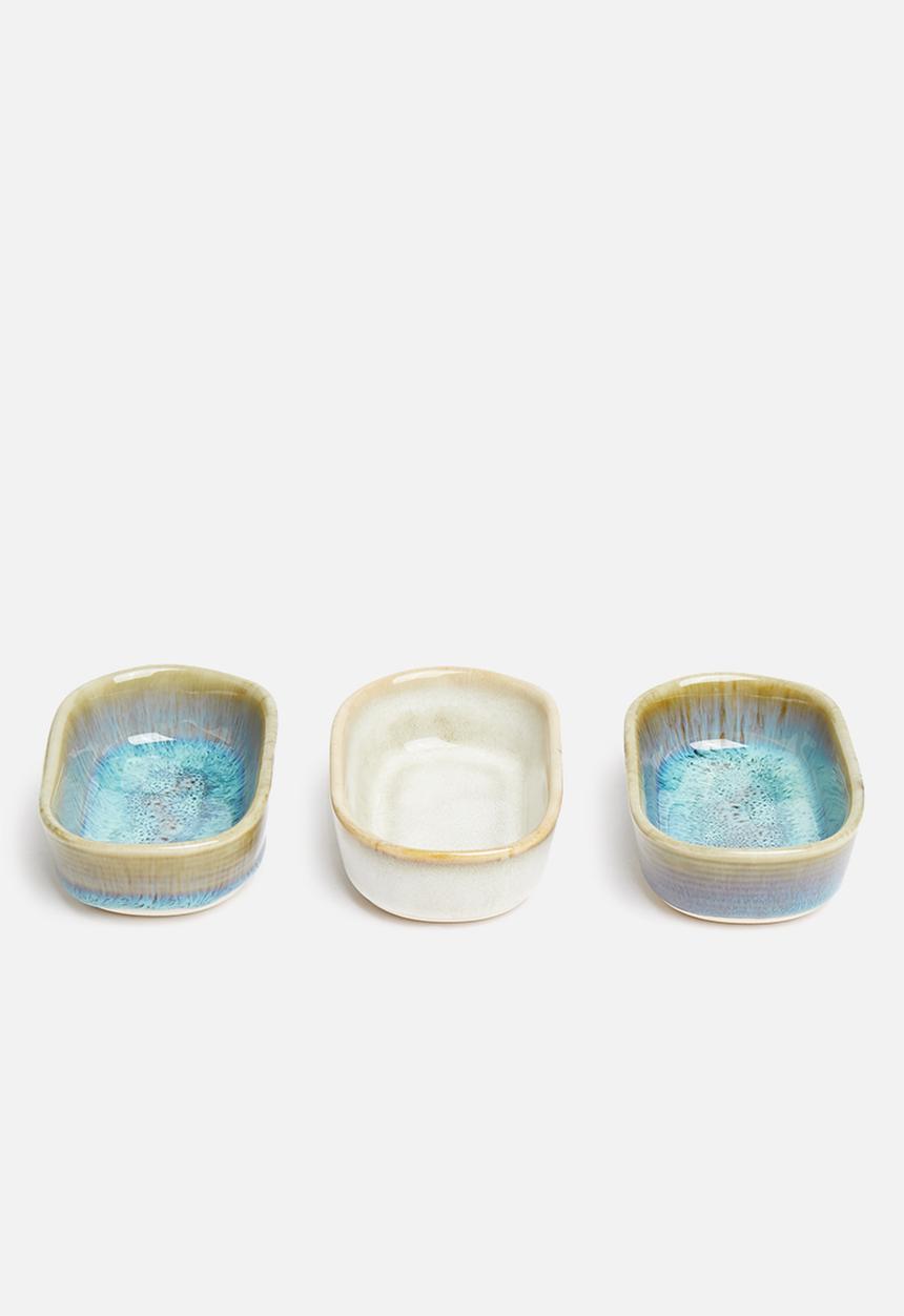 Excellent Houseware - Reactive dip bowl set of 3 - multi