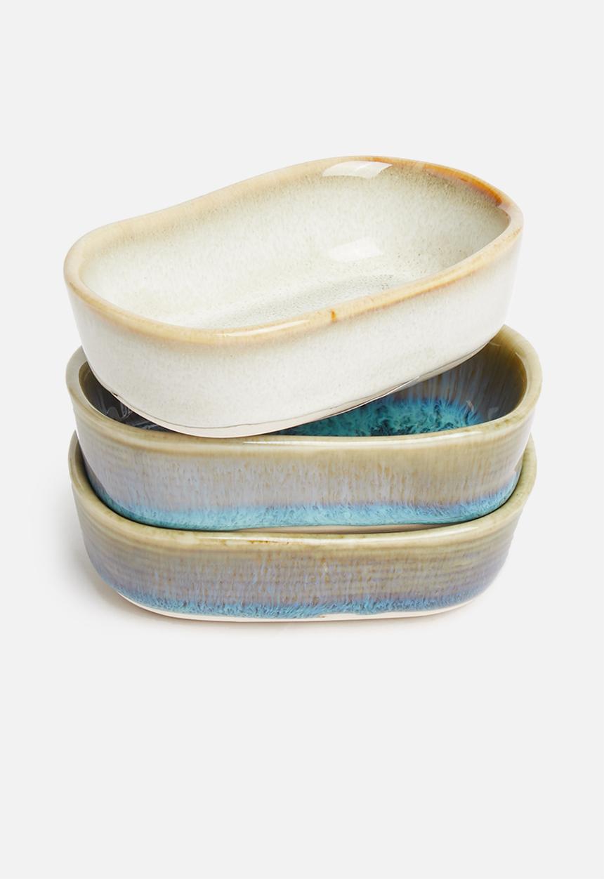Excellent Houseware - Reactive dip bowl set of 3 - multi