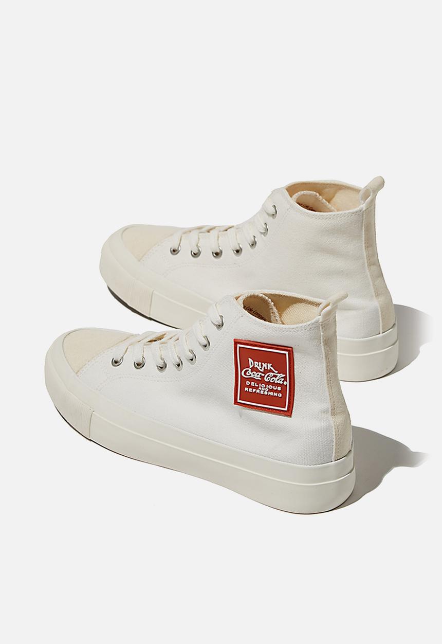Cotton On - Coca cola britt retro high top - white
