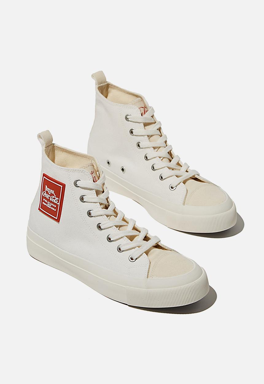 Cotton On - Coca cola britt retro high top - white