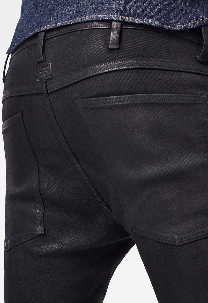 G-STAR - 5620 3d zip knee skinny-elto nero black superstretch - black