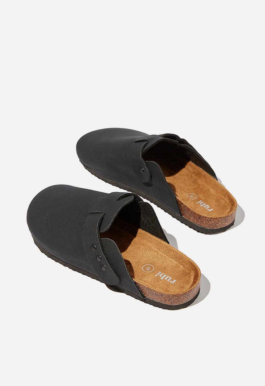 Cotton On - Rex stud closed toe mule - black