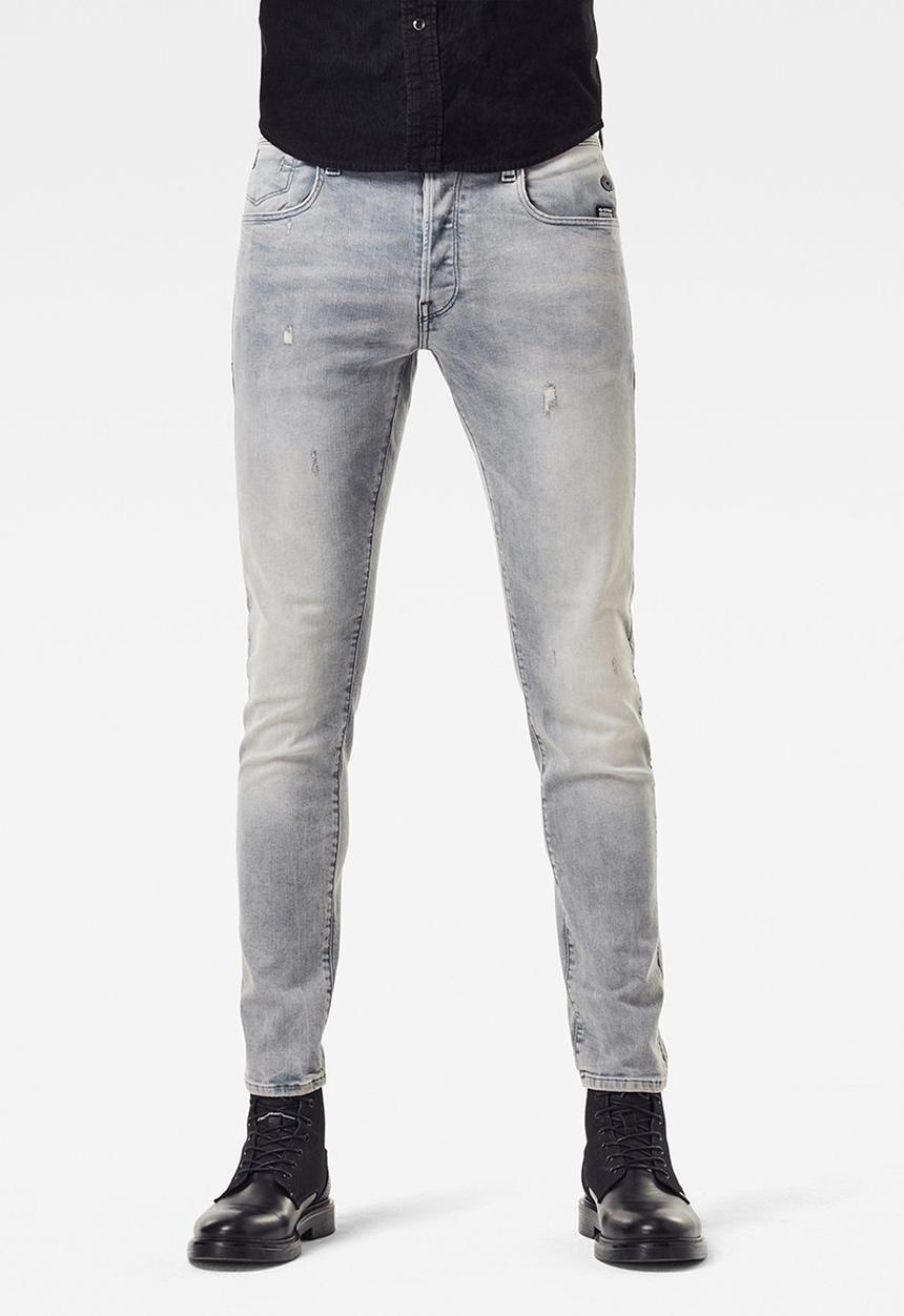 G-STAR - G-bleid slim-wess grey superstretch - mid blue