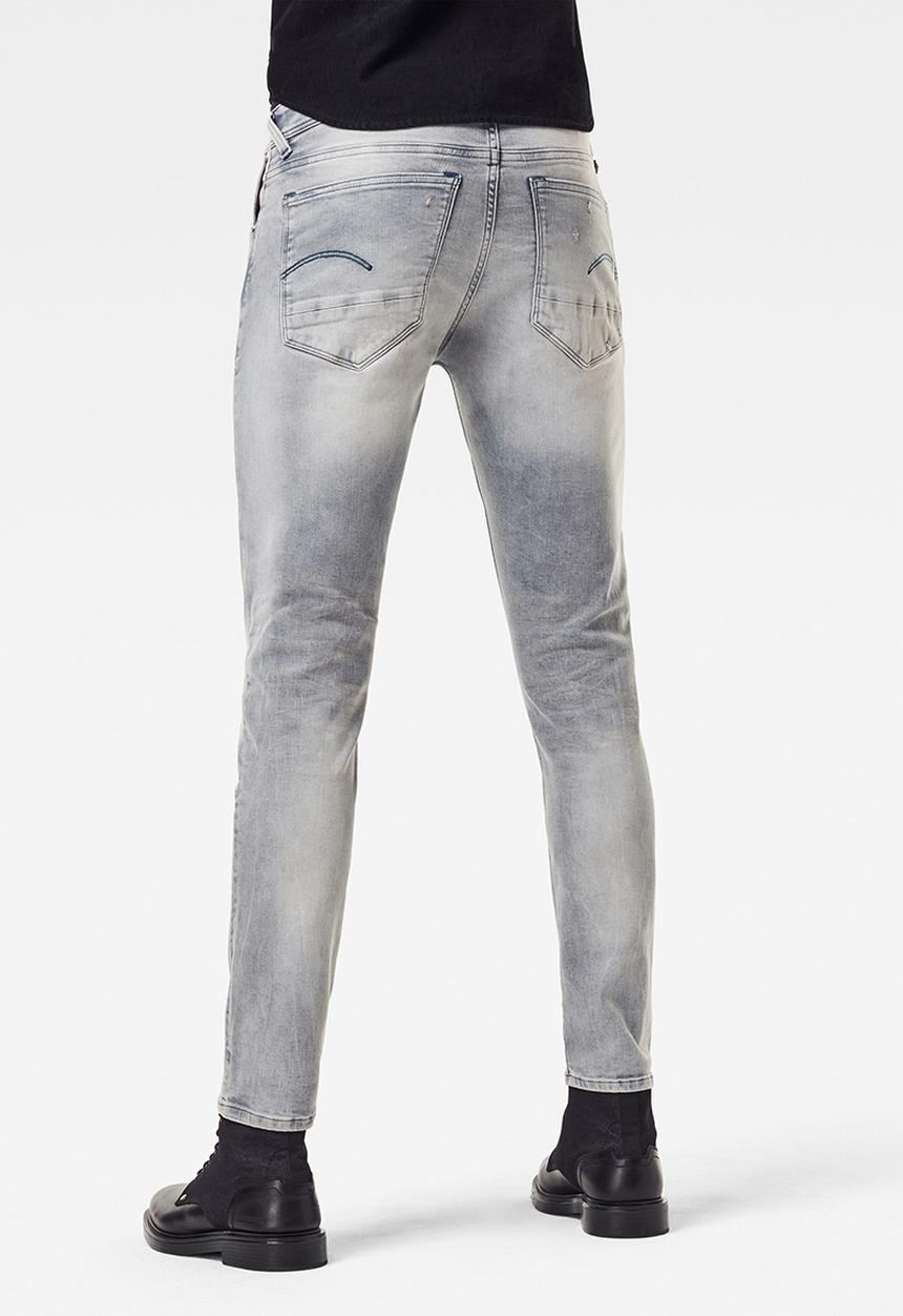 G-STAR - G-bleid slim-wess grey superstretch - mid blue