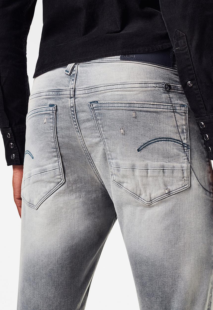 G-STAR - G-bleid slim-wess grey superstretch - mid blue