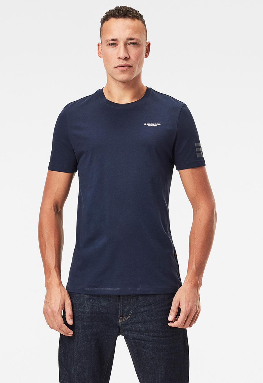 G-STAR - Text gr slim r short sleeve tee - navy