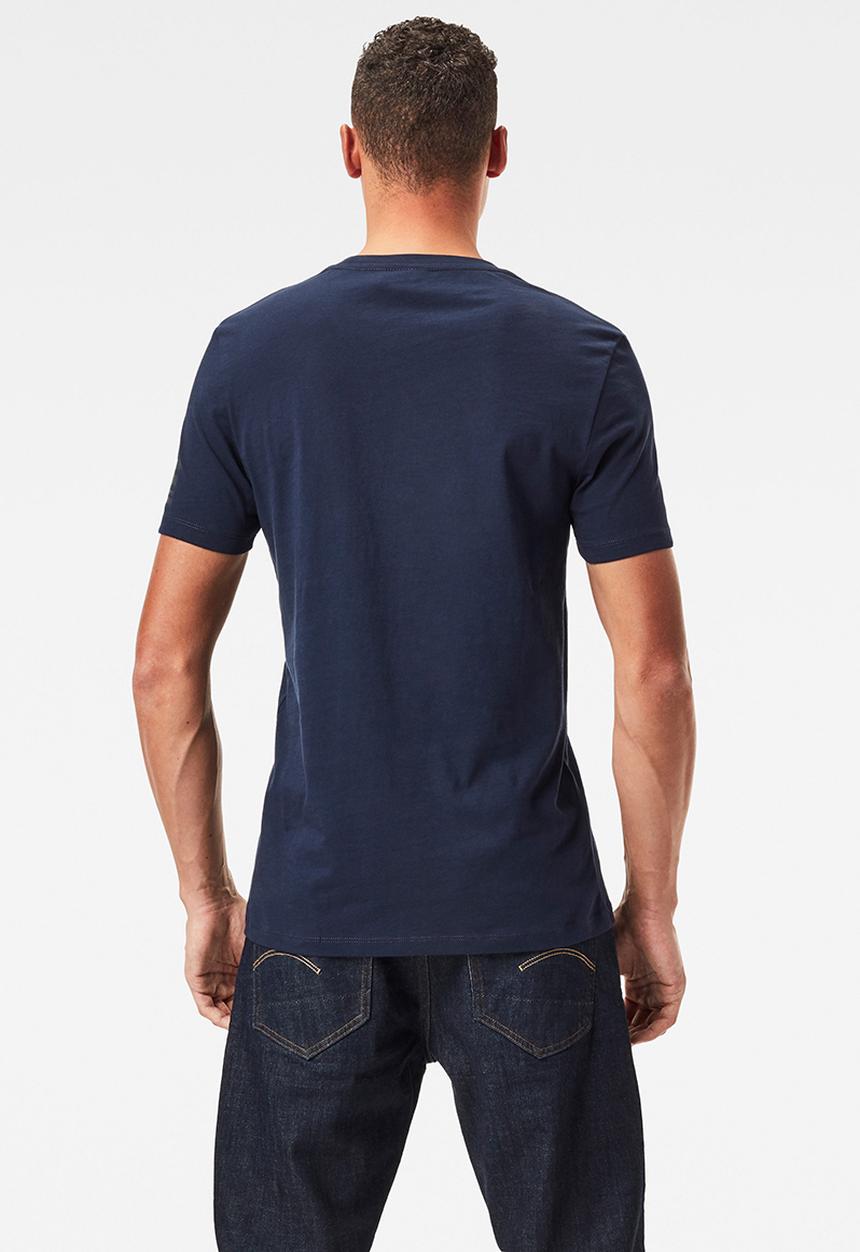 G-STAR - Text gr slim r short sleeve tee - navy