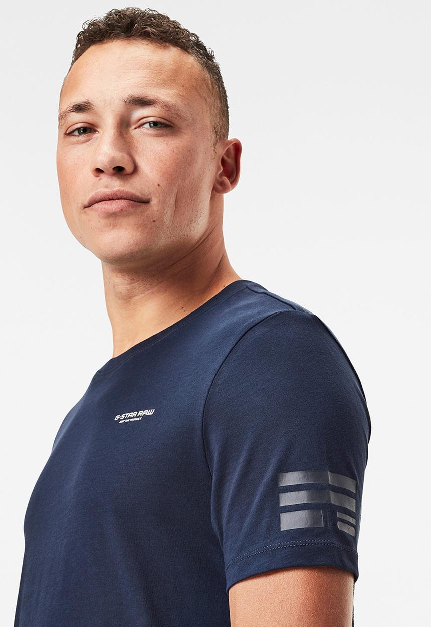 G-STAR - Text gr slim r short sleeve tee - navy