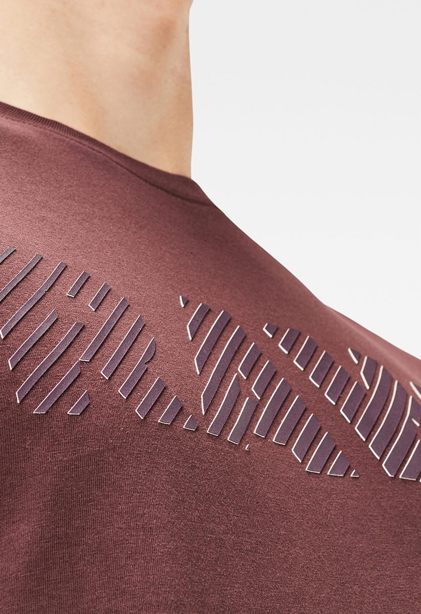 G-STAR - 3d raw. logo slim r short sleeve tee - burg