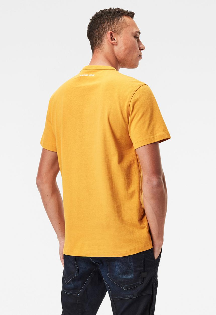 G-STAR - Badge logo+ r short sleeve tee - gold