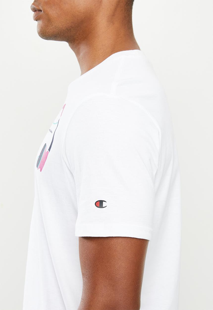 Champion - Chest logo crew neck T-shirt - white