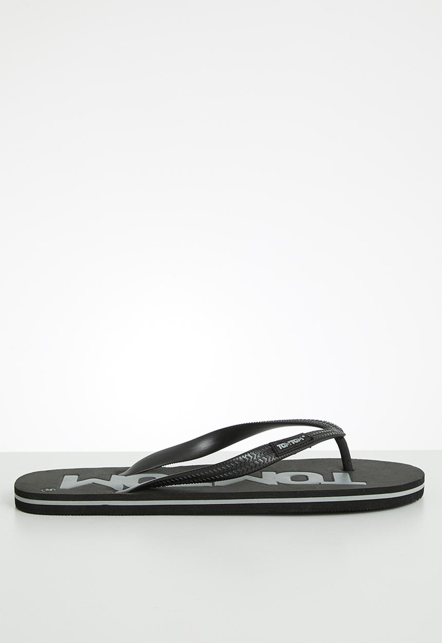 Tom Tom - Roller 5 print flip flop - black & grey 