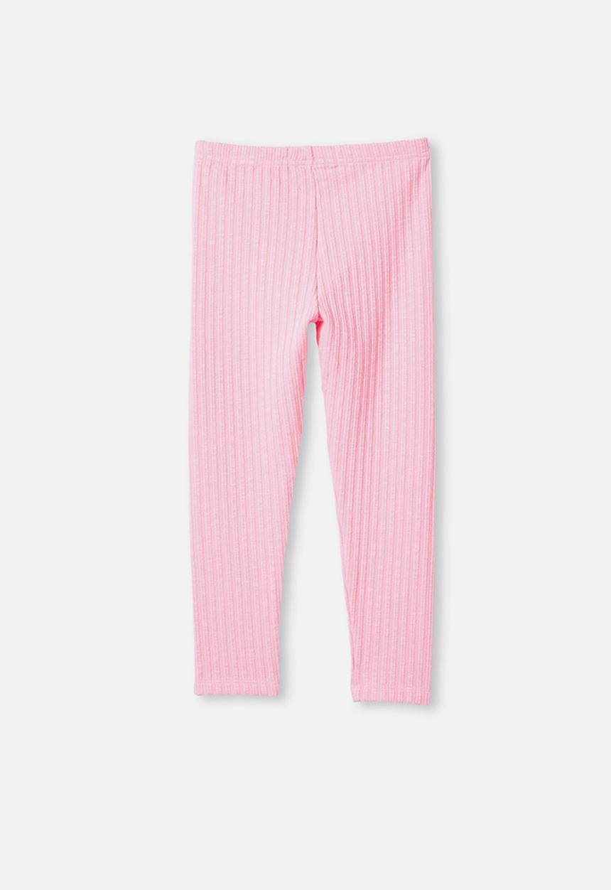 Cotton On - Huggie tights  - cali pink/textured rib