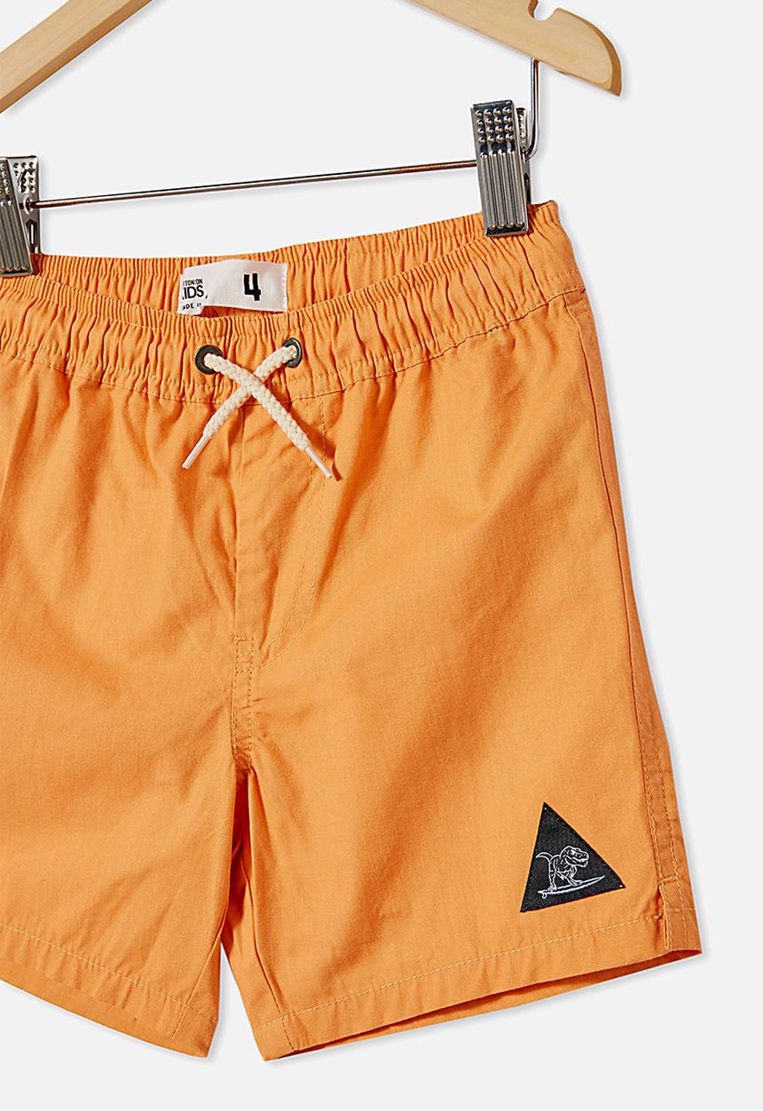 Cotton On - Volly short - dark melon/dino badge