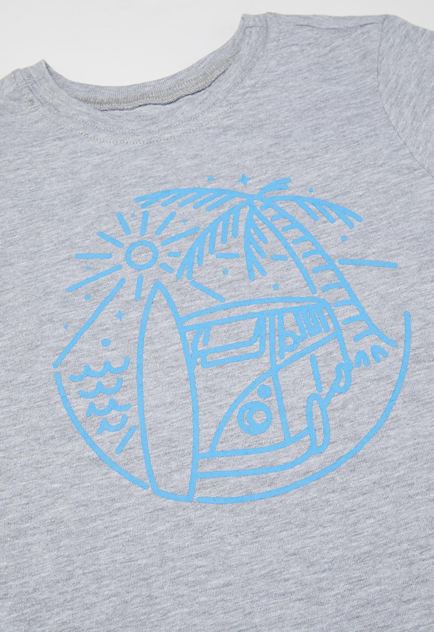 Pop Candy - Boys 2 pack printed tee - blue & grey 