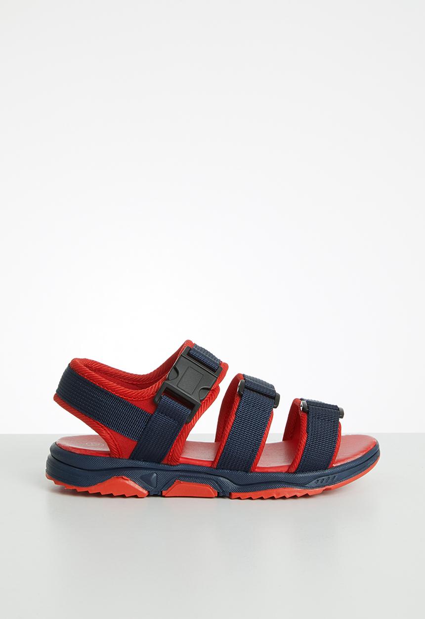 Pop Candy - Boys wjk sandal - navy & red